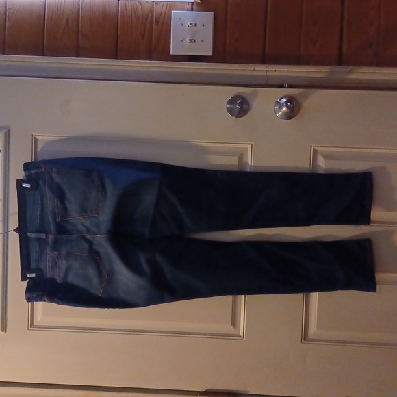 Faded Glory Dark blue/faded velvet touch skinny jeans NWOT - Picture 4 of 8